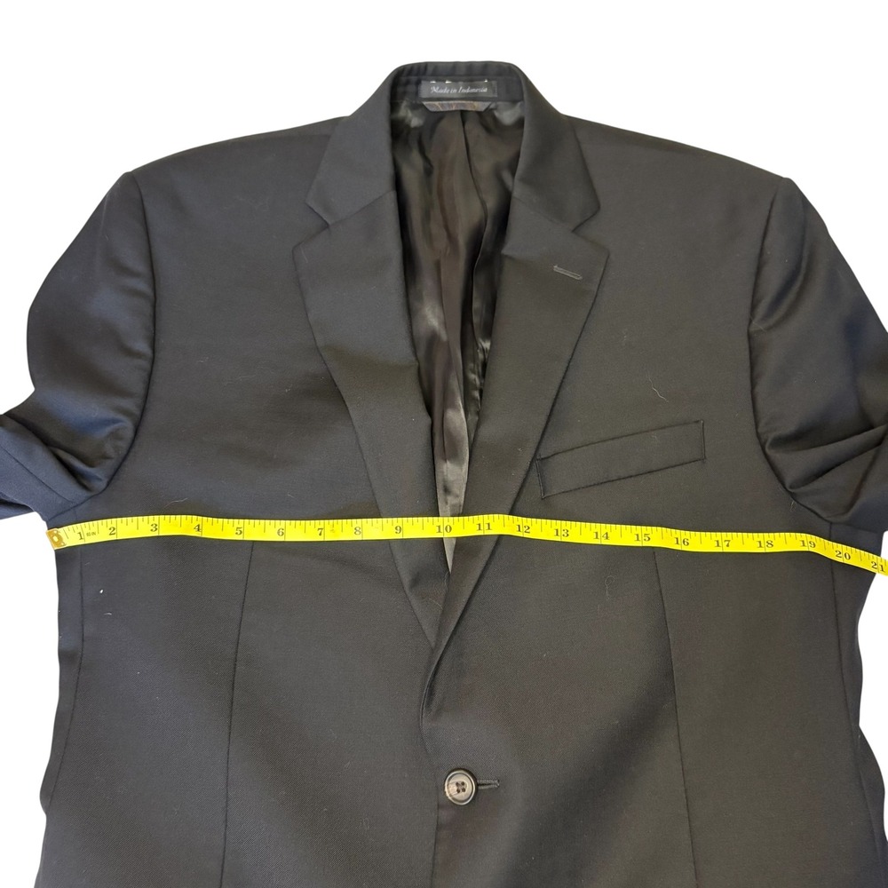 Lauren Ralph Lauren Black Wool Two Button Blazer Men's Size 40R Sport Coat - Picture 5 of 10